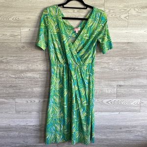 2 for $30 ~ Lilly Pulitzer Green + Blue Flower Dress